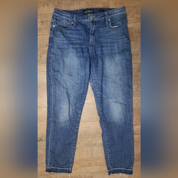 Lucky Brand Denim - Lucky Brand Jeans Women's Hayden Crop Medium Mid Rise Denim Tapered Raw Hem 4/27